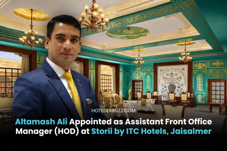 Altamash Ali Appointed as Assistant Front Office Manager (HOD) at Storii by ITC Hotels, Jaisalmer