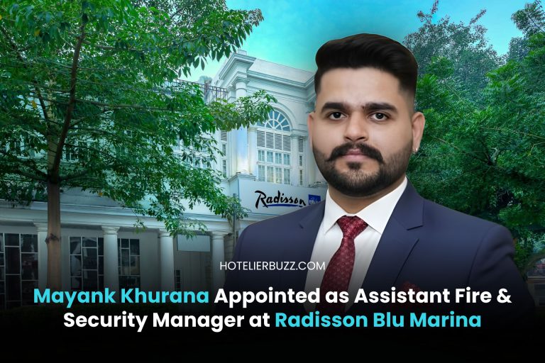 Mayank Khurana Appointed as Assistant Fire & Security Manager at Radisson Blu Marina
