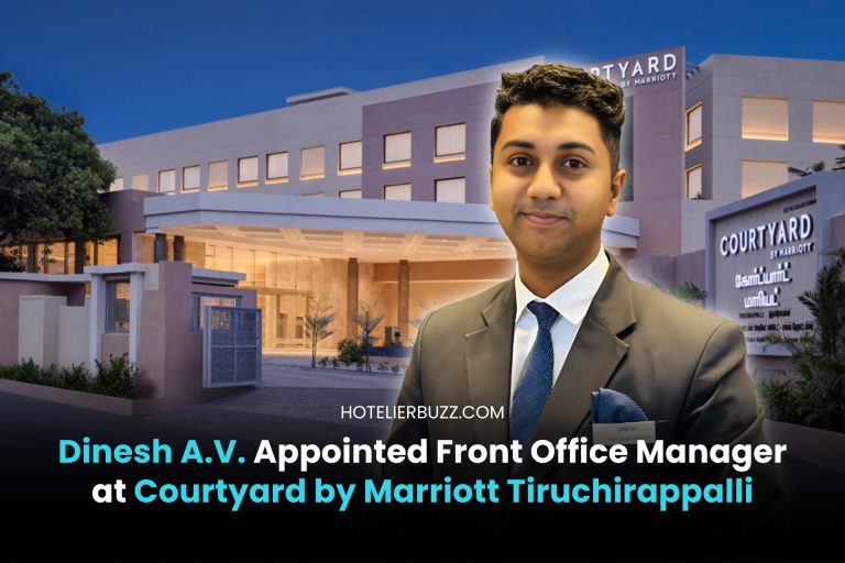 Dinesh A.V. Appointed Front Office Manager at Courtyard by Marriott Tiruchirappalli