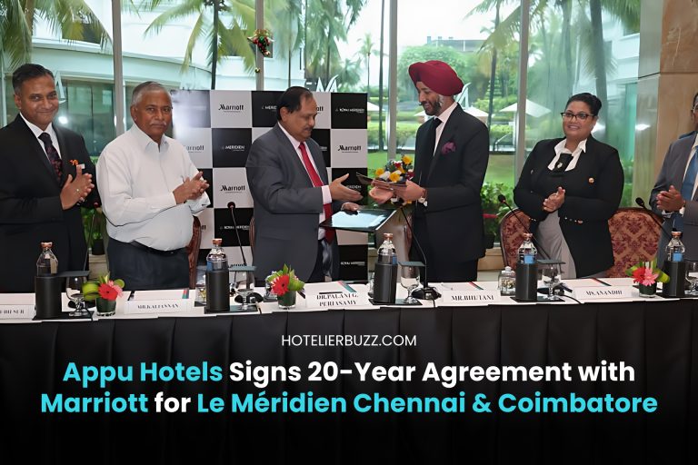 Appu Hotels Signs 20-Year Agreement with Marriott for Le Méridien Chennai & Coimbatore Appu Hotels Signs 20-Year Agreement with Marriott for Le Méridien Chennai & Coimbatore